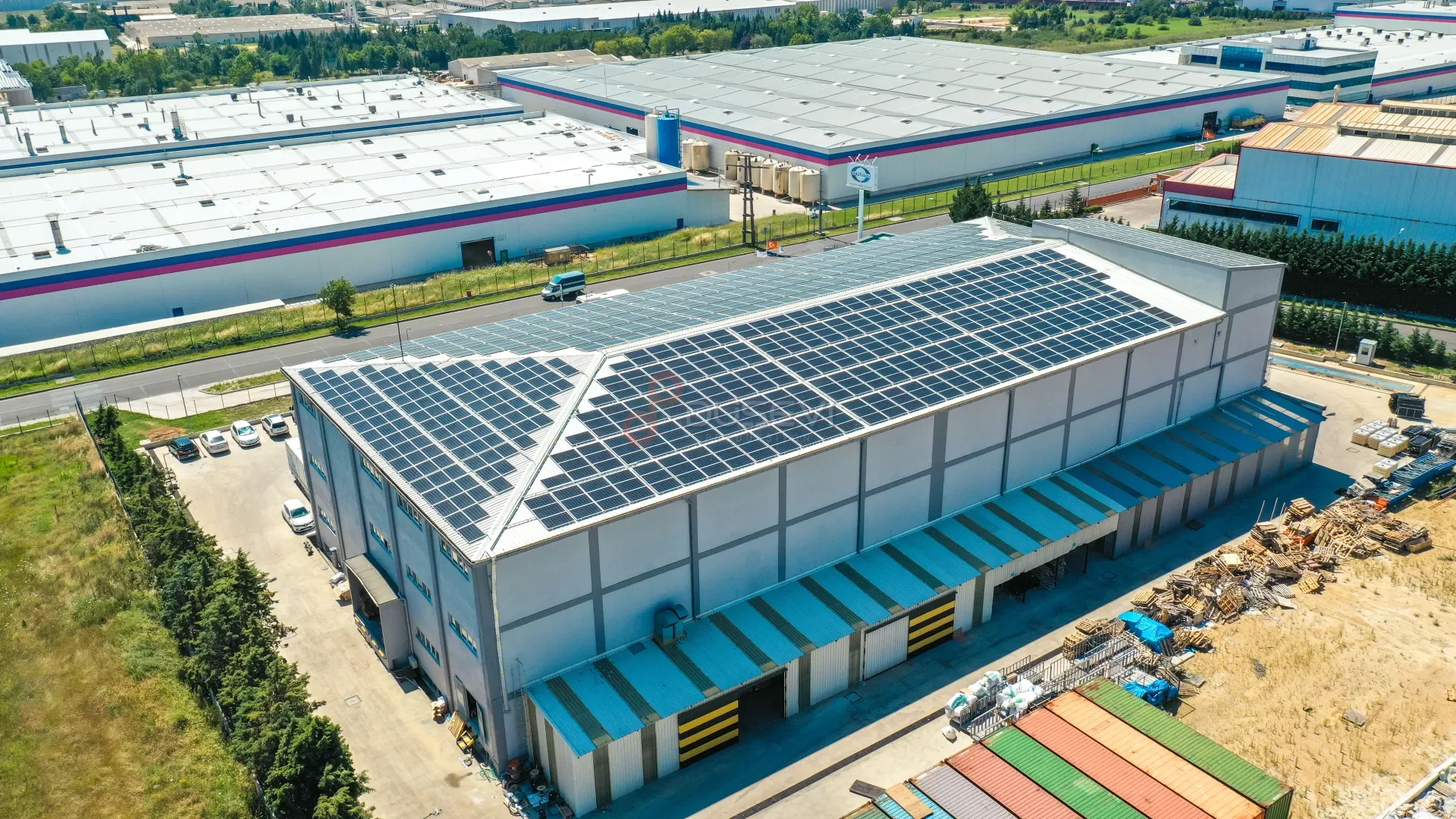 Çerkezköy OSB Fabrika Çatı GES Projesi - Profesyonel Drone Çekimi
