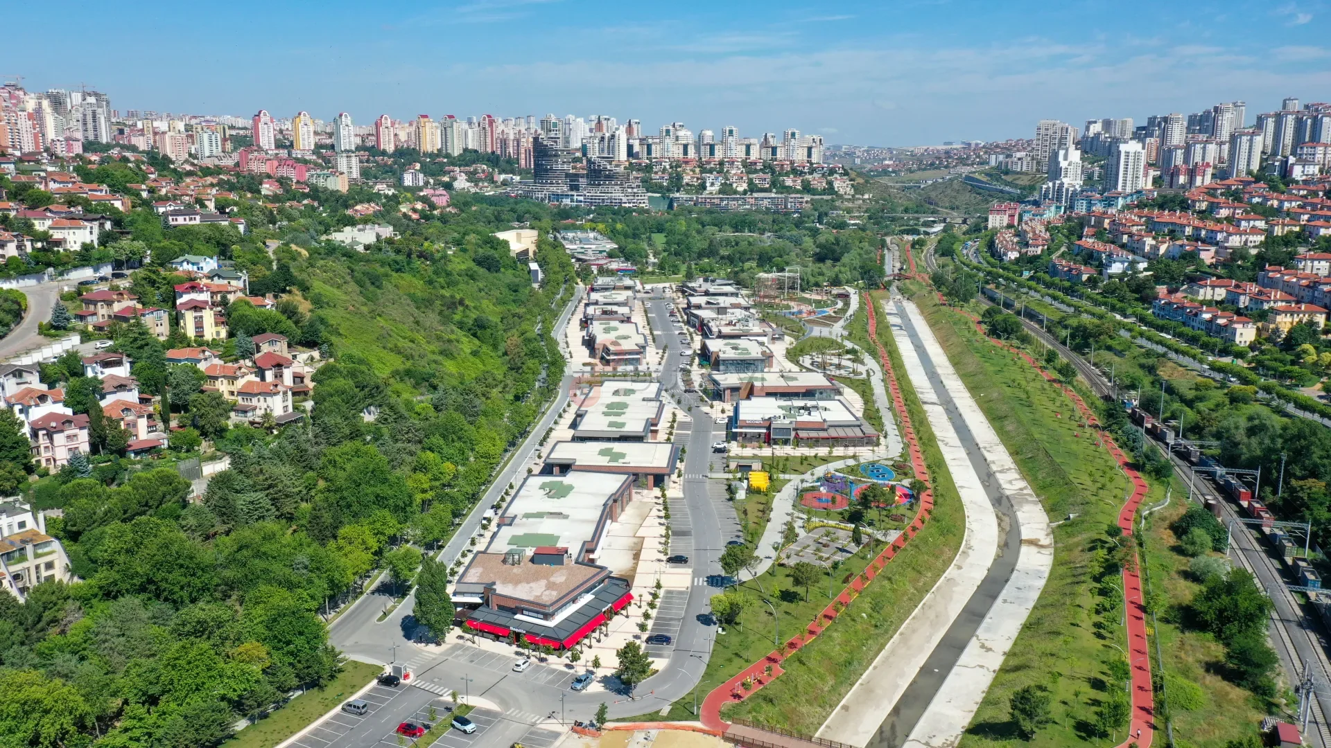 Bahçeşehir Park Cadde Sosyal Yaşam ve Ticari Alan Drone Çekimi