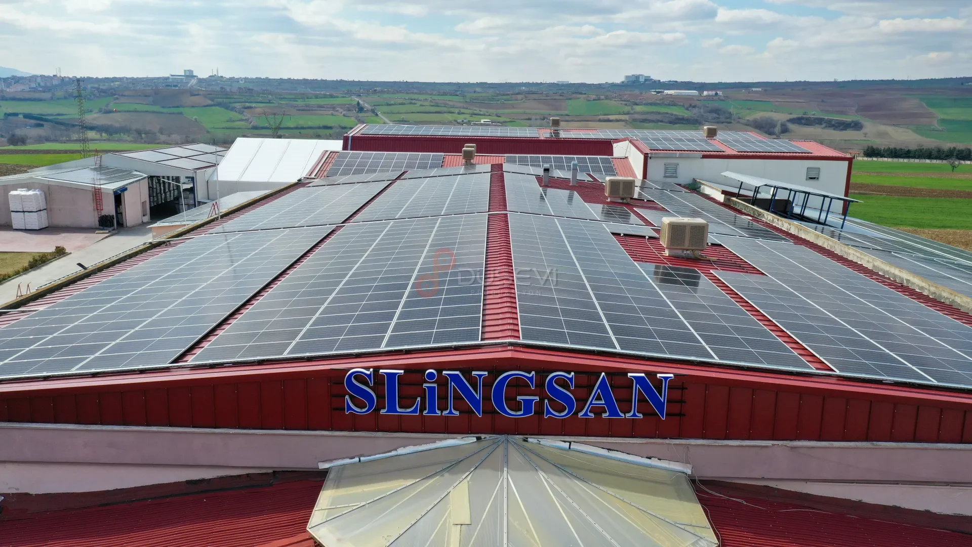 SOLARRA & Slingsan Çatı GES Projesi - Süleymanpaşa Profesyonel Drone Çekimi
