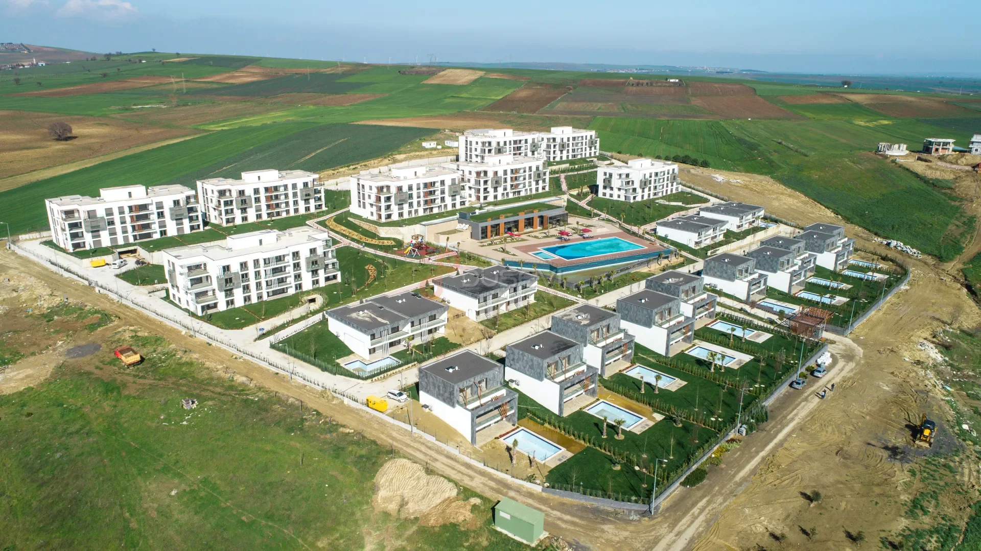 Ağaoğlu İnşaat Tekirdağ Villa Projesi - Profesyonel Drone Çekimi - 2