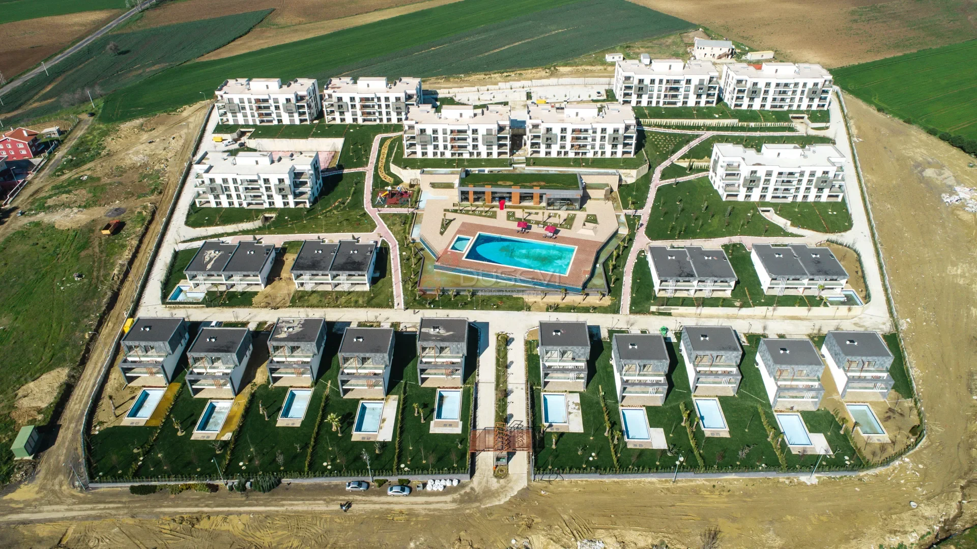 Ağaoğlu İnşaat Tekirdağ Villa Projesi - Profesyonel Drone Çekimi - 3
