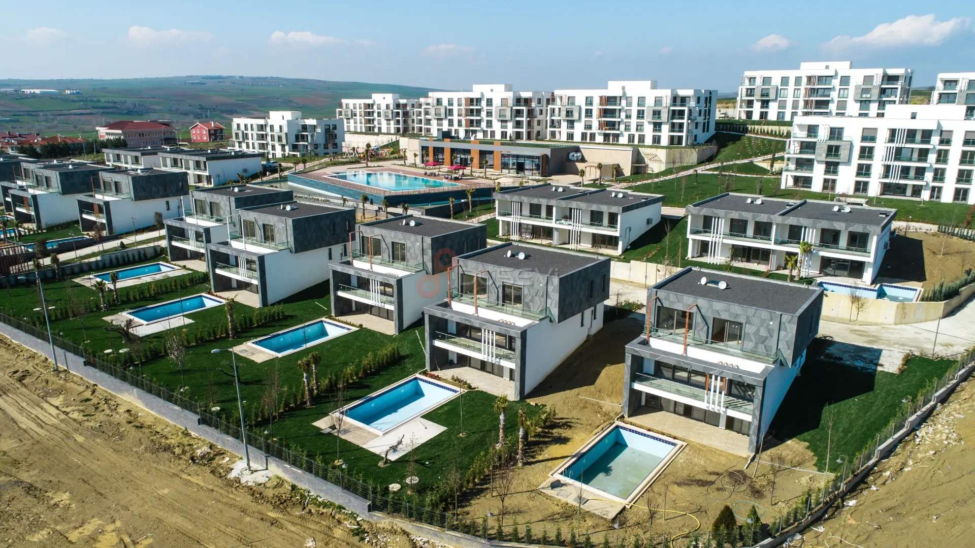 Ağaoğlu İnşaat Tekirdağ Villa Projesi - Profesyonel Drone Çekimi - 6