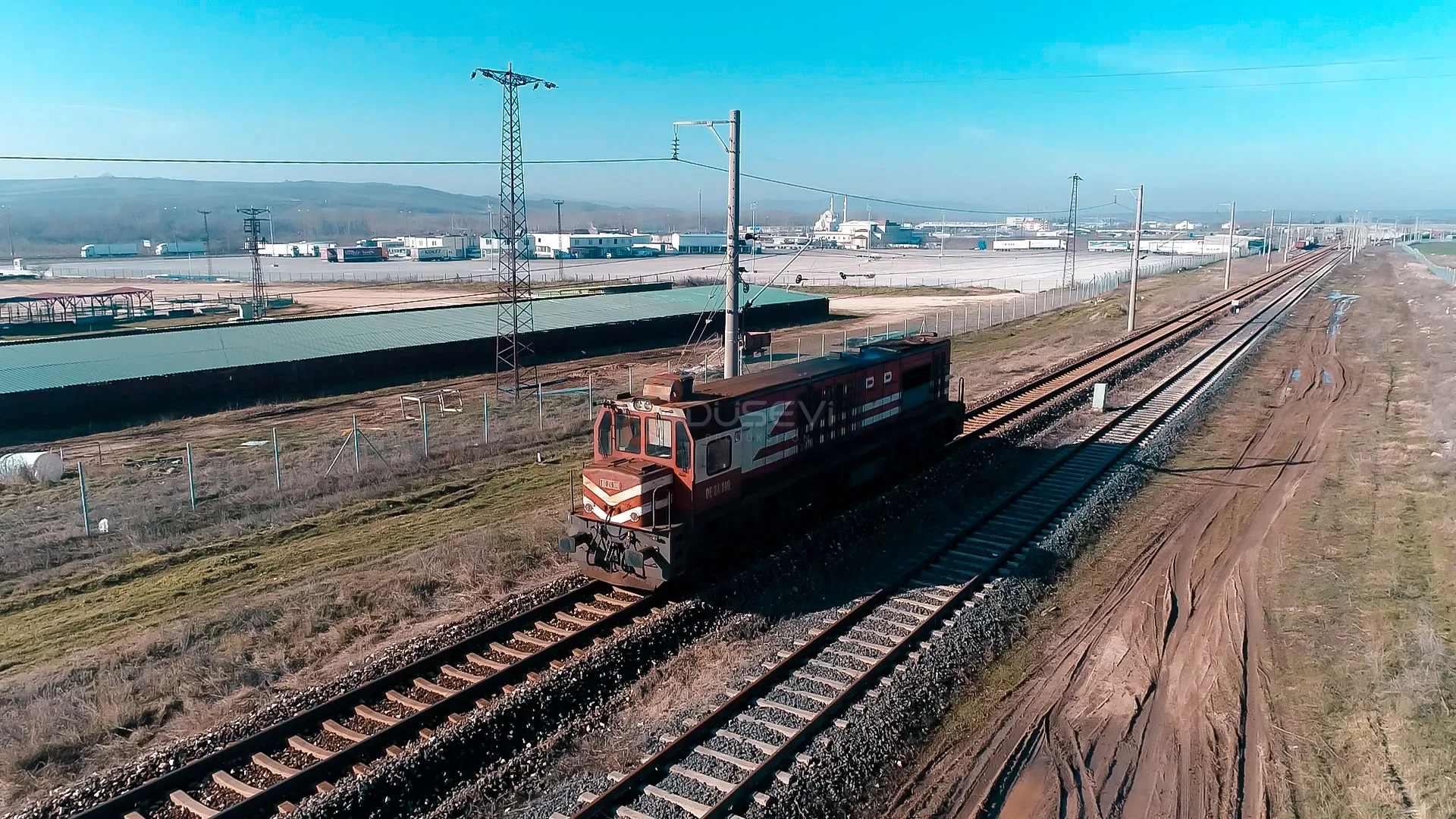 Edirne Kapıkule Tren İstasyonu Gabari Taşkın Sensörleri - Drone Çekimi - 7
