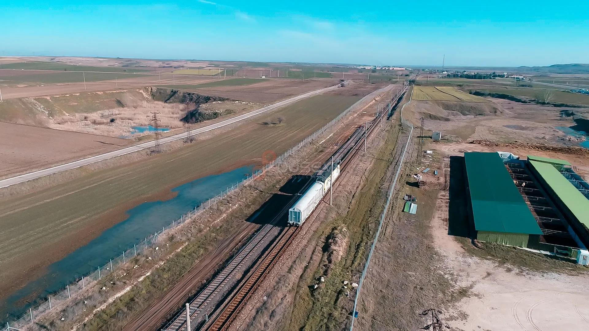 Edirne Kapıkule Tren İstasyonu Gabari Taşkın Sensörleri - Drone Çekimi - 9