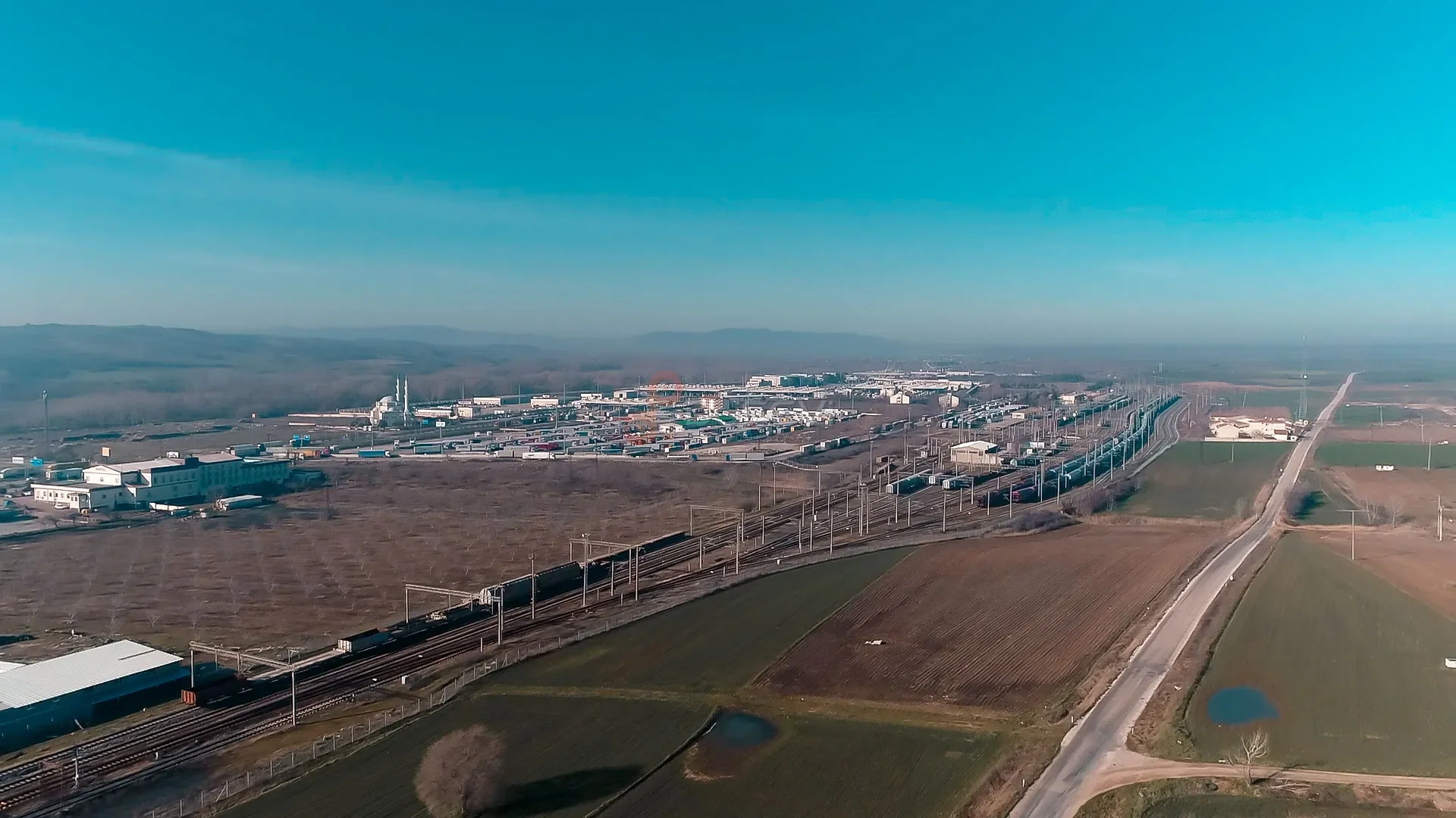 Edirne Kapıkule Tren İstasyonu Gabari Taşkın Sensörleri - Drone Çekimi - 10