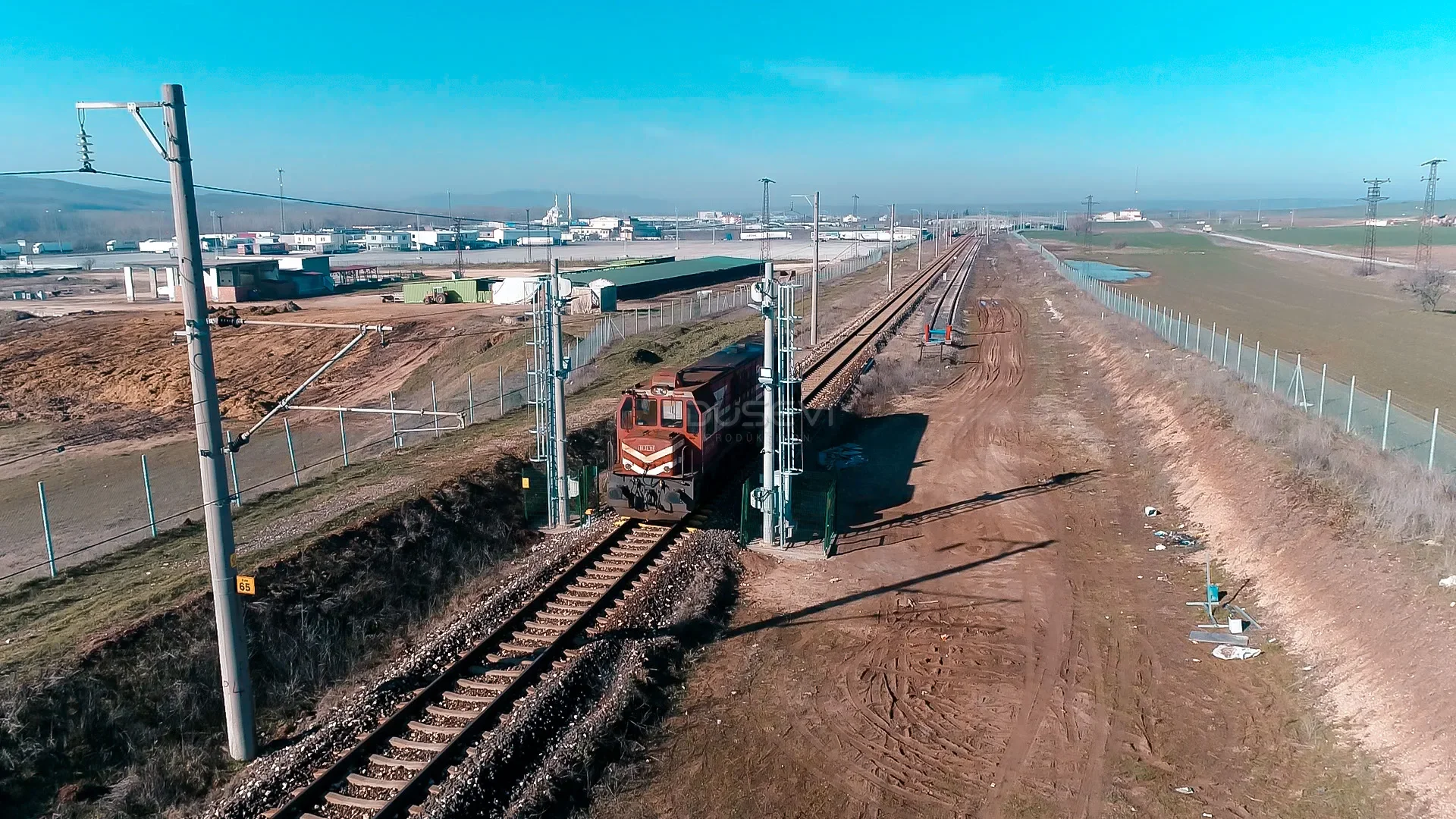 Edirne Kapıkule Tren İstasyonu Gabari Taşkın Sensörleri - Drone Çekimi - 11