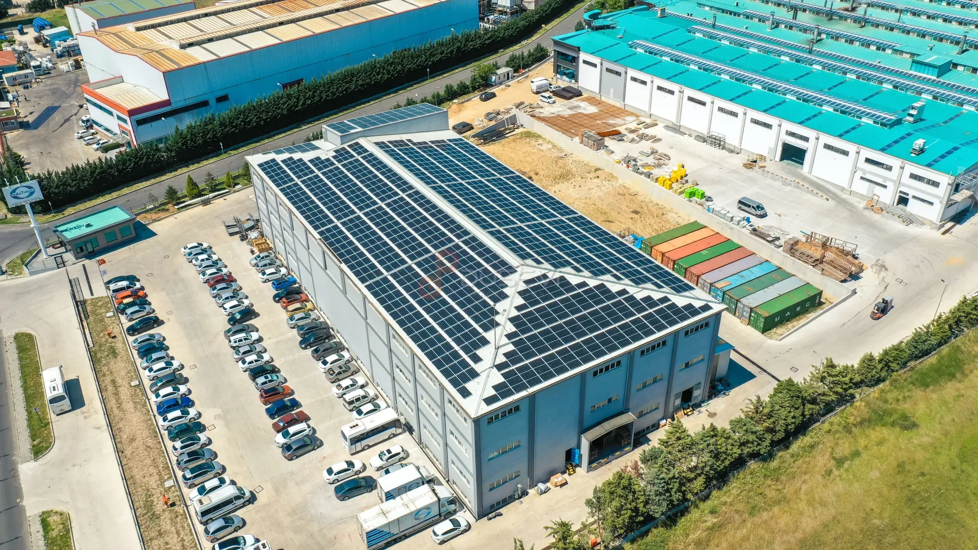 Çerkezköy OSB Fabrika Çatı GES Projesi - Profesyonel Drone Çekimi - 2