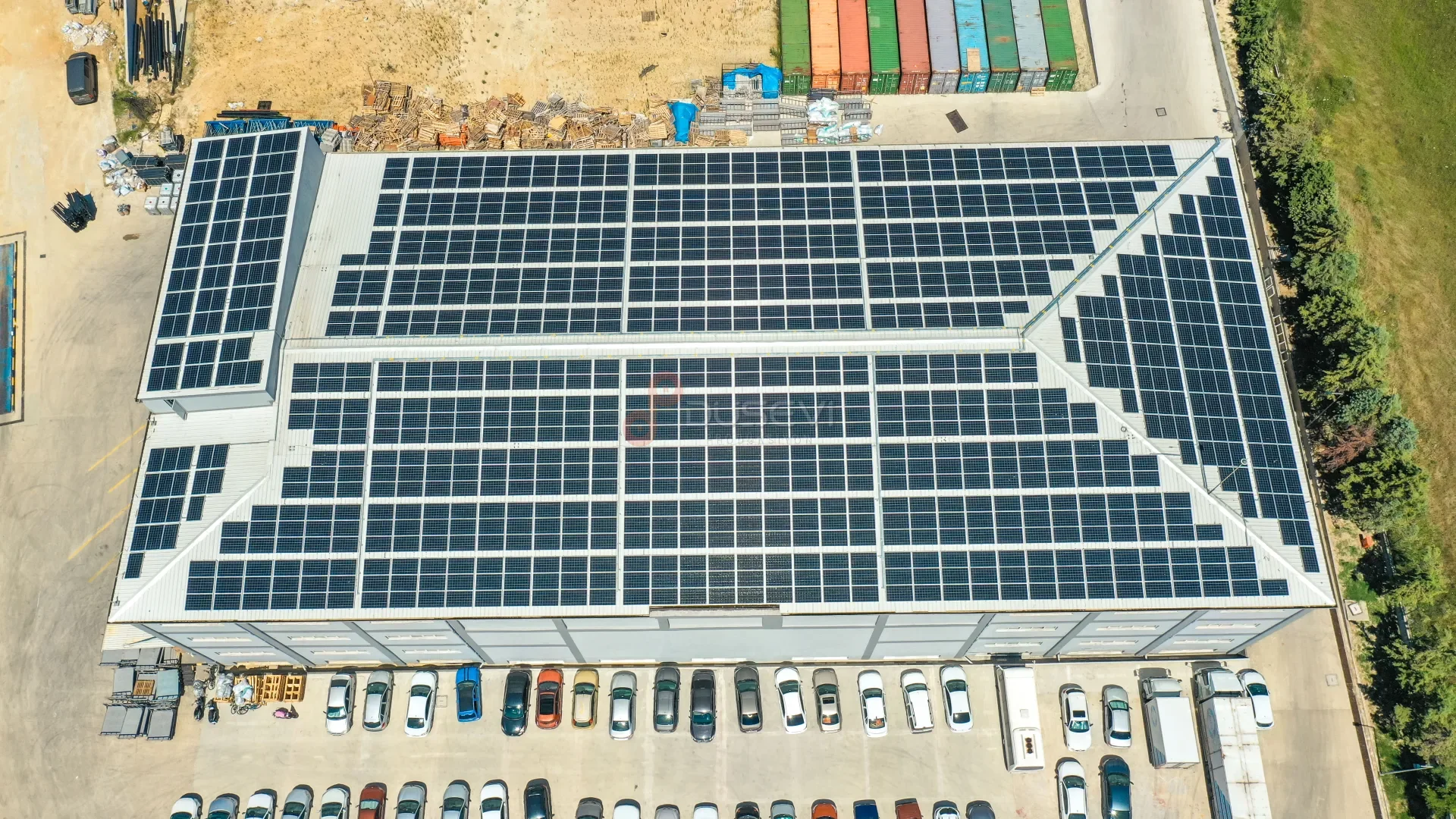 Çerkezköy OSB Fabrika Çatı GES Projesi - Profesyonel Drone Çekimi - 5