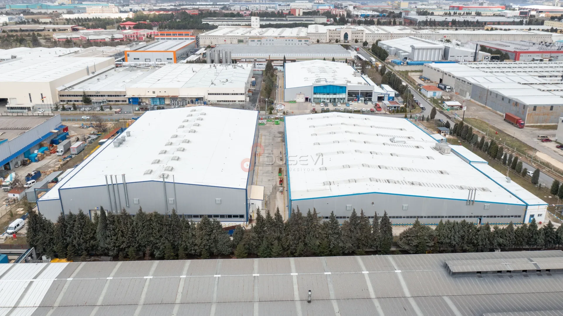 SCHOTT Fabrikası Endüstriyel Tesis ve Dış Cephe Drone Fotoğraf Çekimi - 2