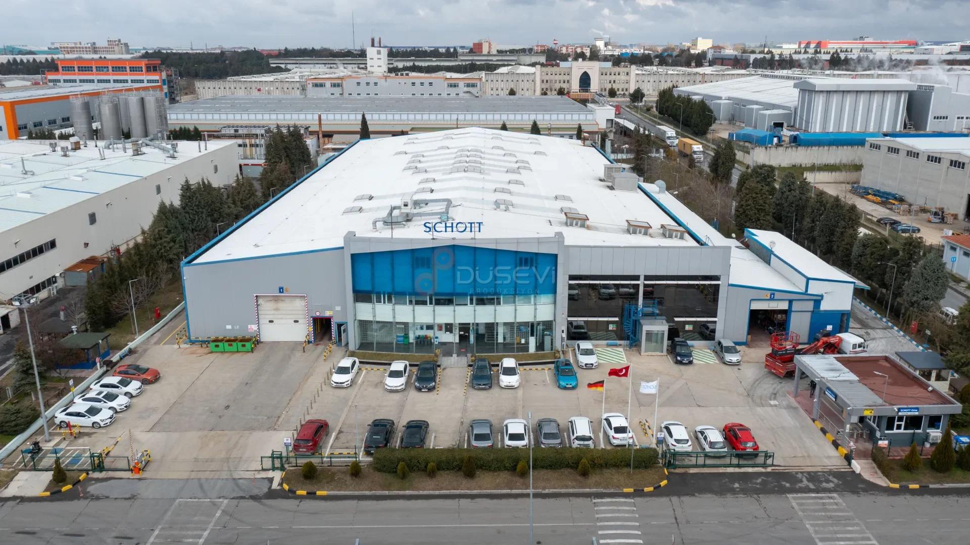 SCHOTT Fabrikası Endüstriyel Tesis ve Dış Cephe Drone Fotoğraf Çekimi - 4