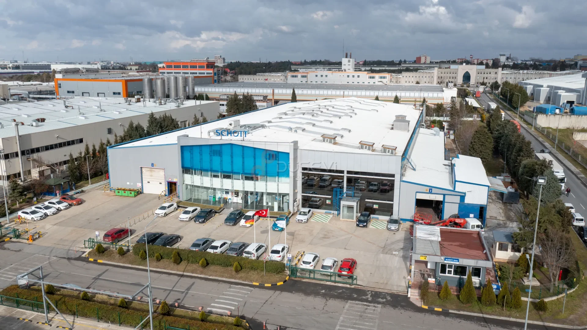 SCHOTT Fabrikası Endüstriyel Tesis ve Dış Cephe Drone Fotoğraf Çekimi - 6