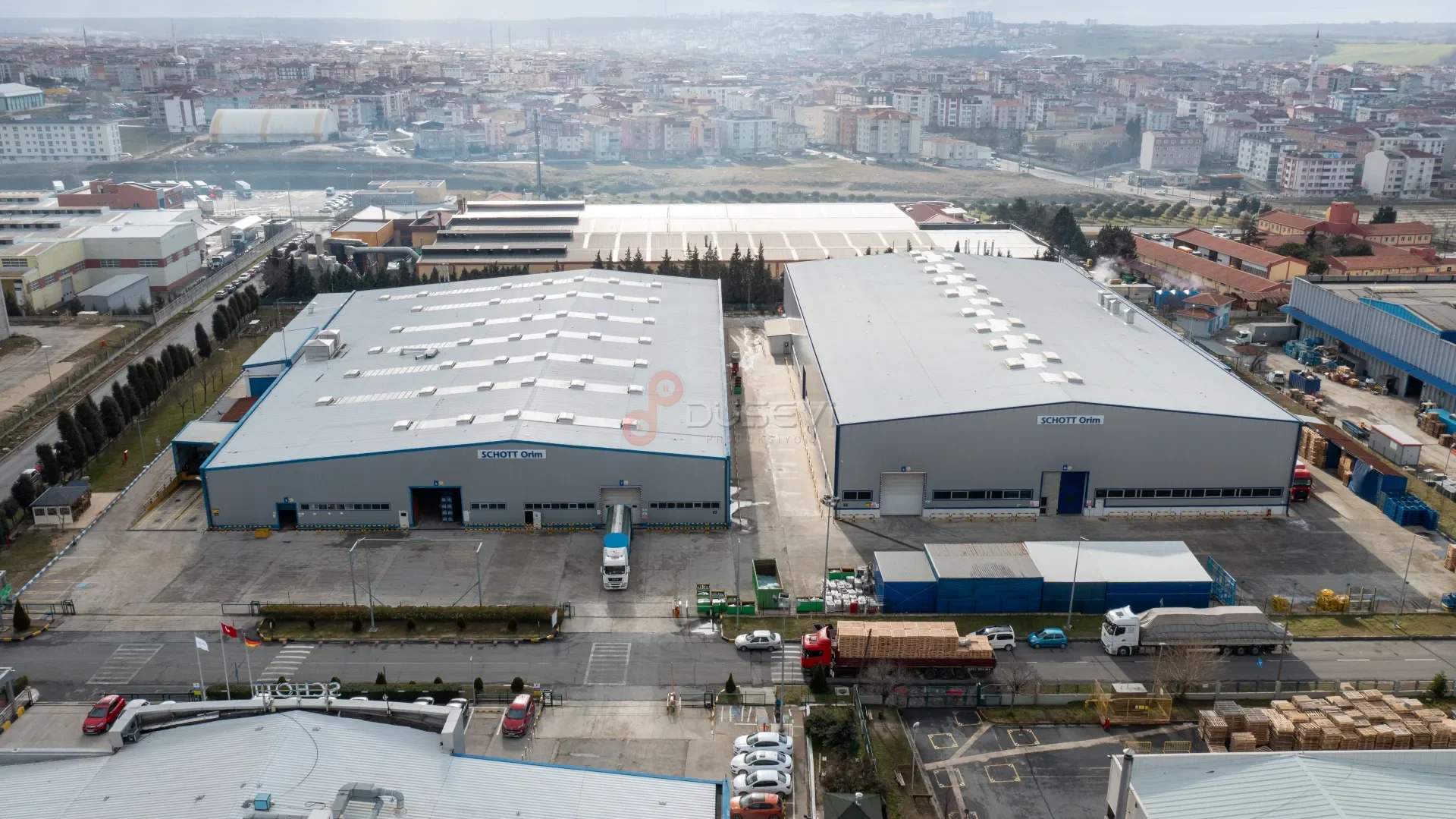 SCHOTT Fabrikası Endüstriyel Tesis ve Dış Cephe Drone Fotoğraf Çekimi - 8