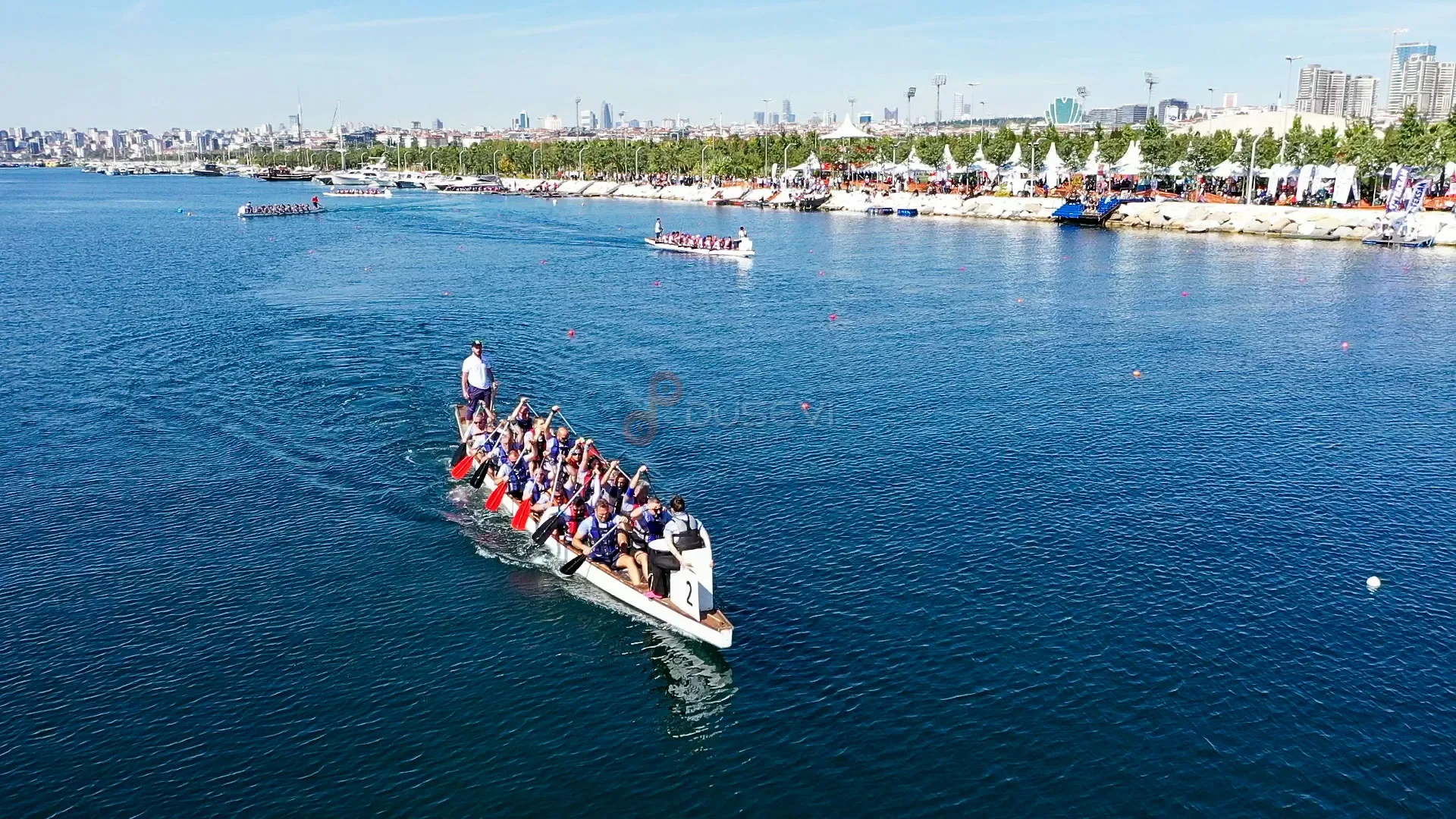 İstanbul Kurumlar Arası Dragon Bot Yarışı - Dinamik Spor Etkinliği Profesyonel Drone Çekimi - 7