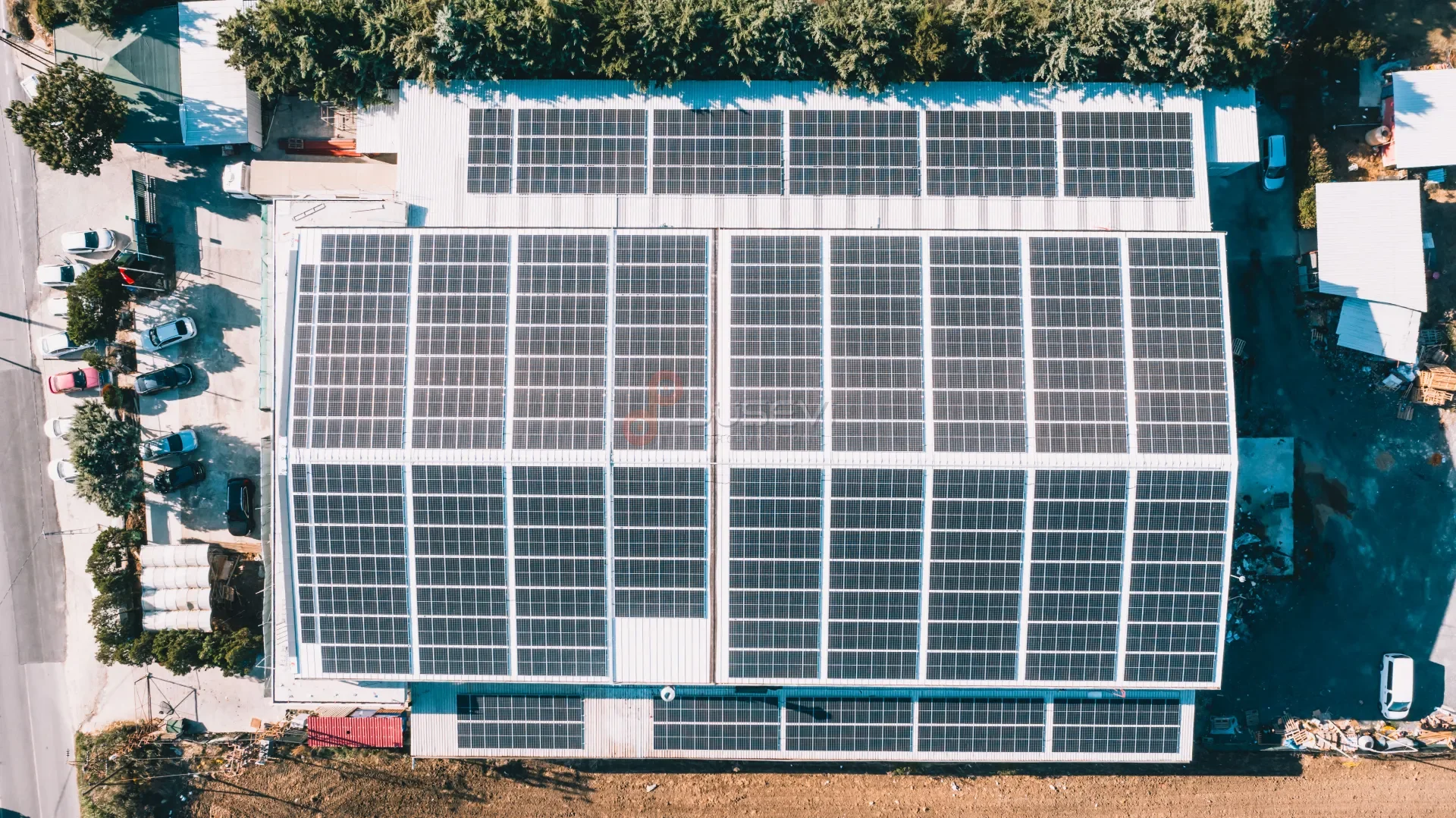 Solarra & Fly Soft Silivri Fabrikası Çatı GES Projesi Profesyonel Drone Çekimi - 3