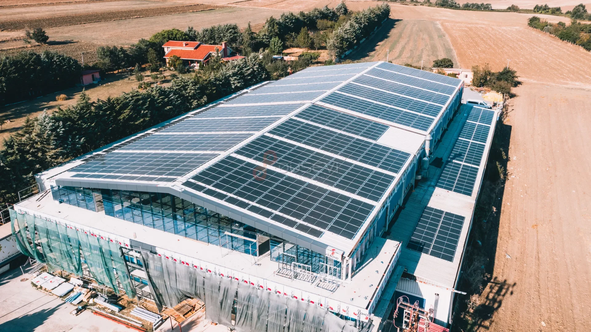 Solarra & Fly Soft Silivri Fabrikası Çatı GES Projesi Profesyonel Drone Çekimi - 5