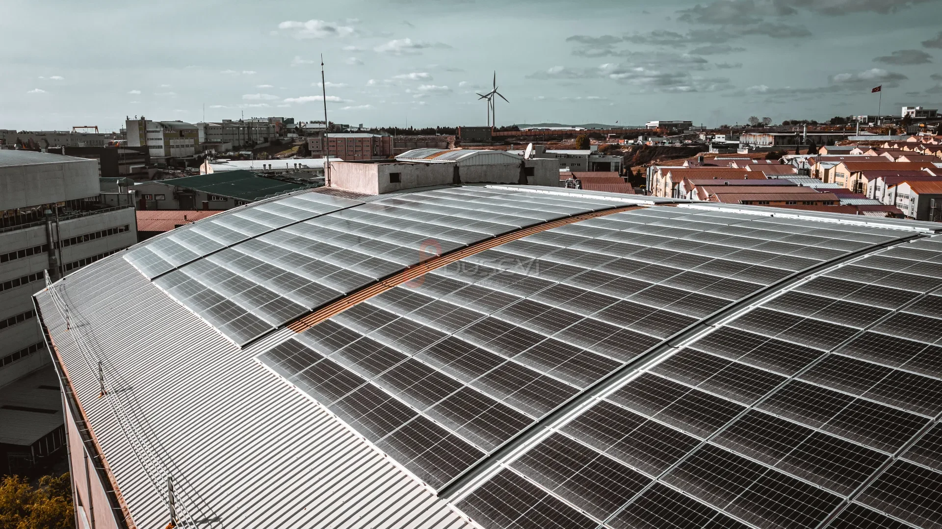 Solarra & Alsan İplik Hadımköy Fabrikası Çatı GES Projesi Profesyonel Drone Çekimi - 4
