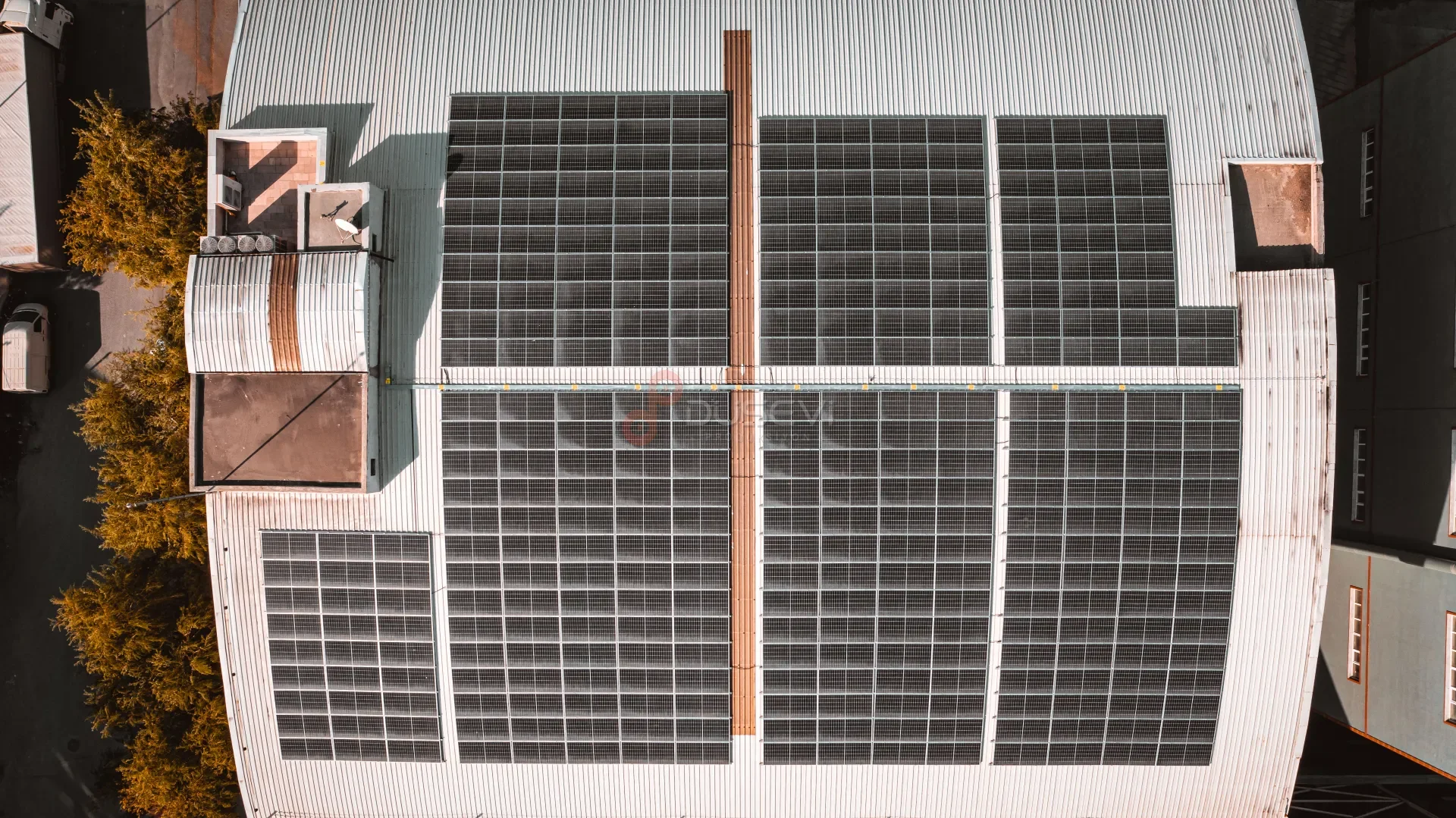 Solarra & Alsan İplik Hadımköy Fabrikası Çatı GES Projesi Profesyonel Drone Çekimi - 5