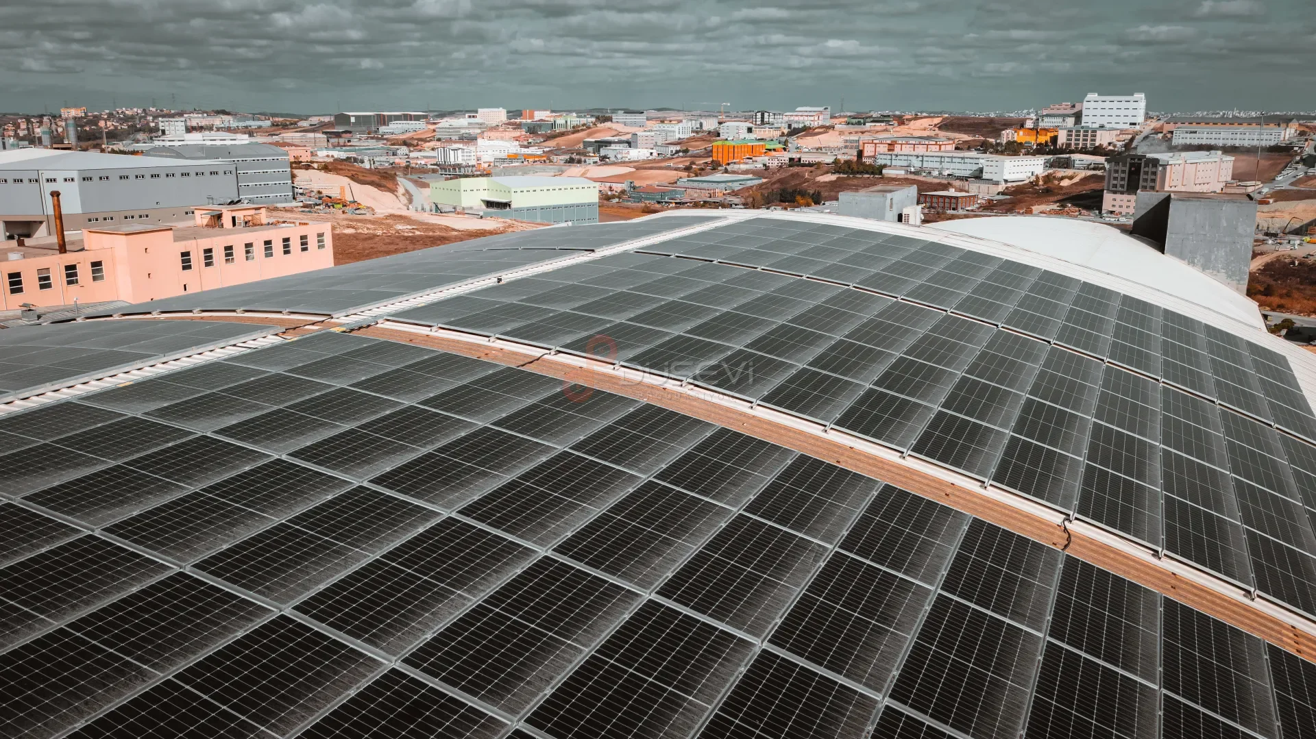 Solarra & Alsan İplik Hadımköy Fabrikası Çatı GES Projesi Profesyonel Drone Çekimi - 7