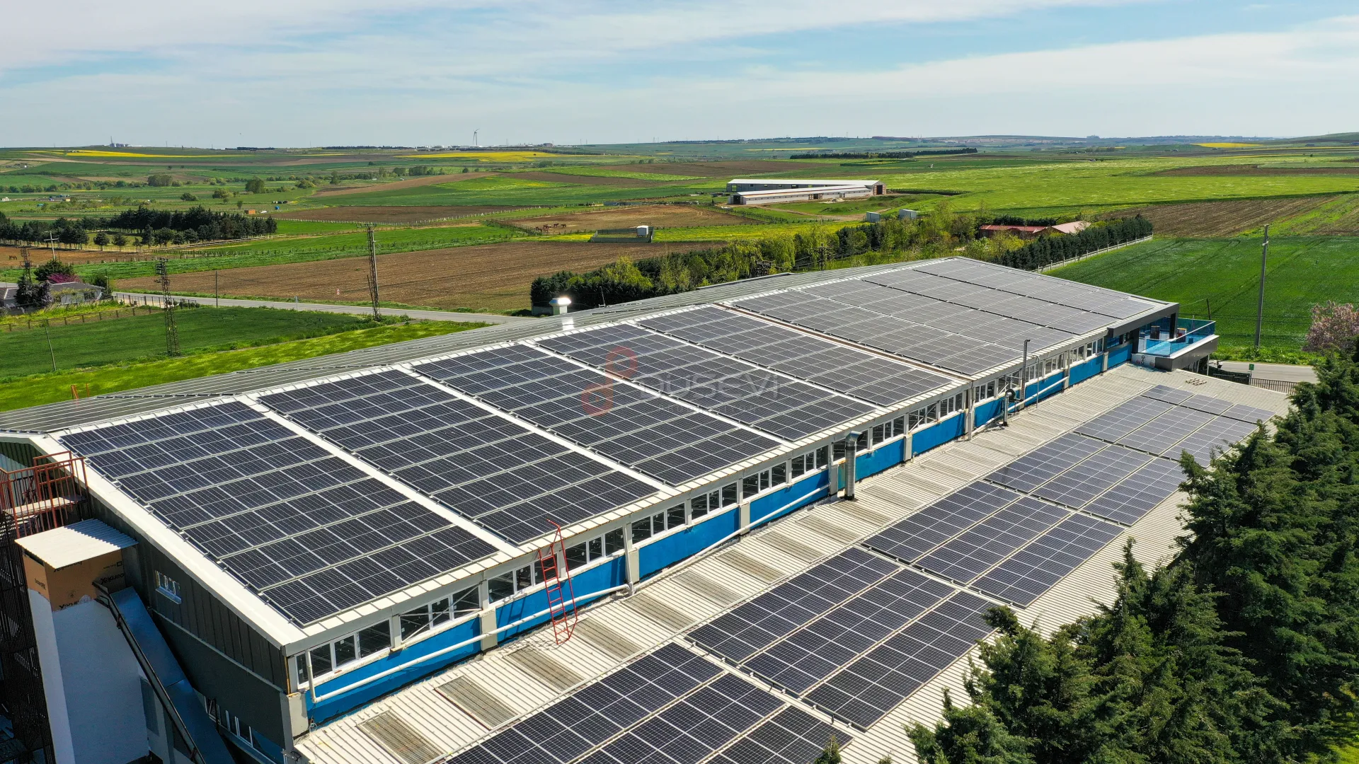 Solarra & Fly Group Silivri Fabrikası Çatı GES Projesi Profesyonel Drone Çekimi - 5