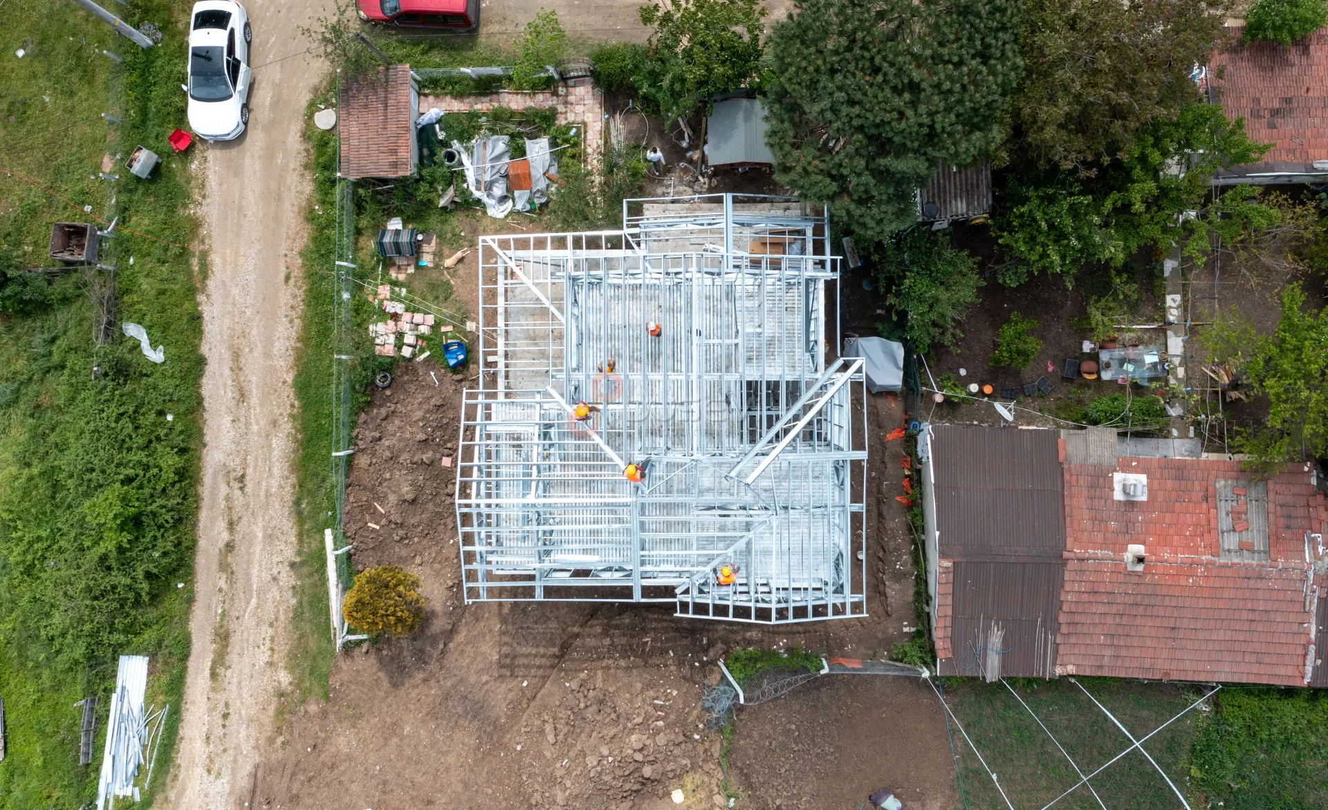 Modern Çelik Villa Projesi Profesyonel Drone Çekimi - 4