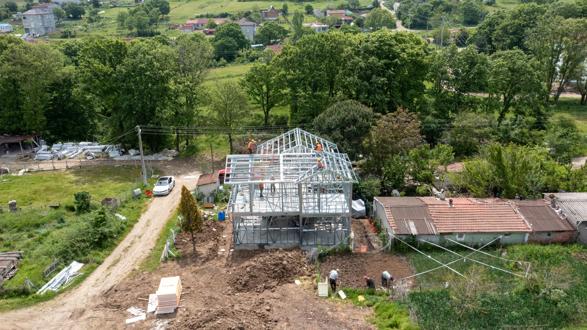 Modern Çelik Villa Projesi Profesyonel Drone Çekimi - 7