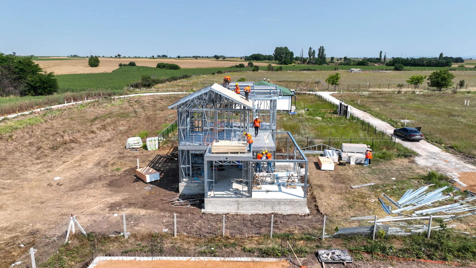 Lüleburgaz Modern Villa ve Bina İnşaat Projeleri Profesyonel Drone Çekimi - 4