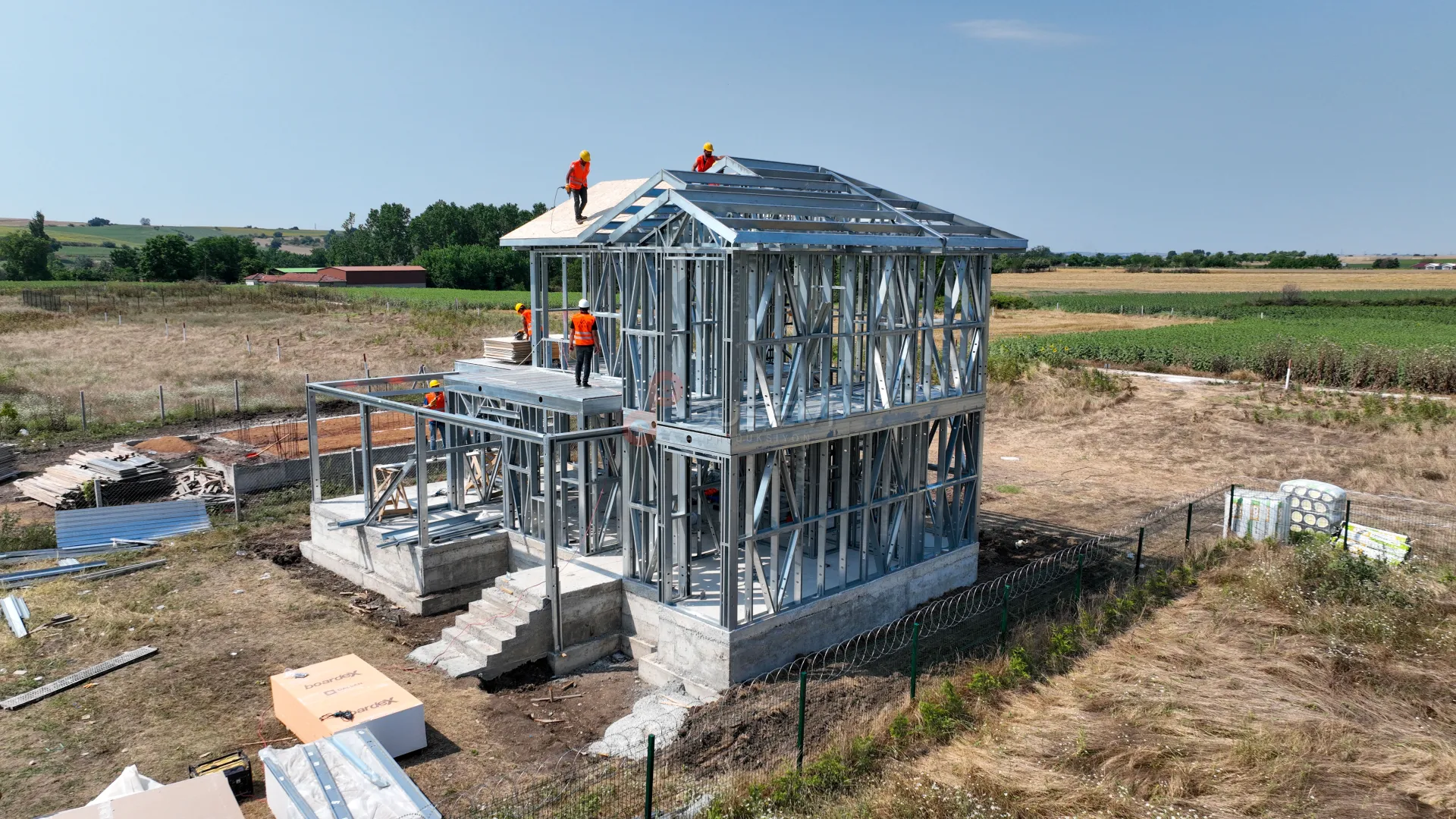 Lüleburgaz Modern Villa ve Bina İnşaat Projeleri Profesyonel Drone Çekimi - 6