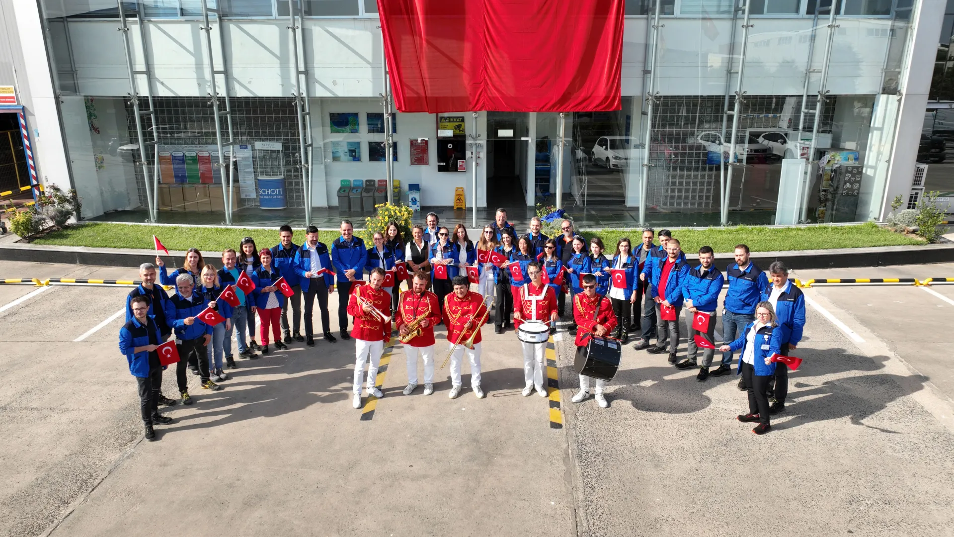Schott Orim Çerkezköy Fabrikası 29 Ekim Cumhuriyet Bayramı Coşkulu Kutlama ve Bando Etkinliği Çekimi - 3