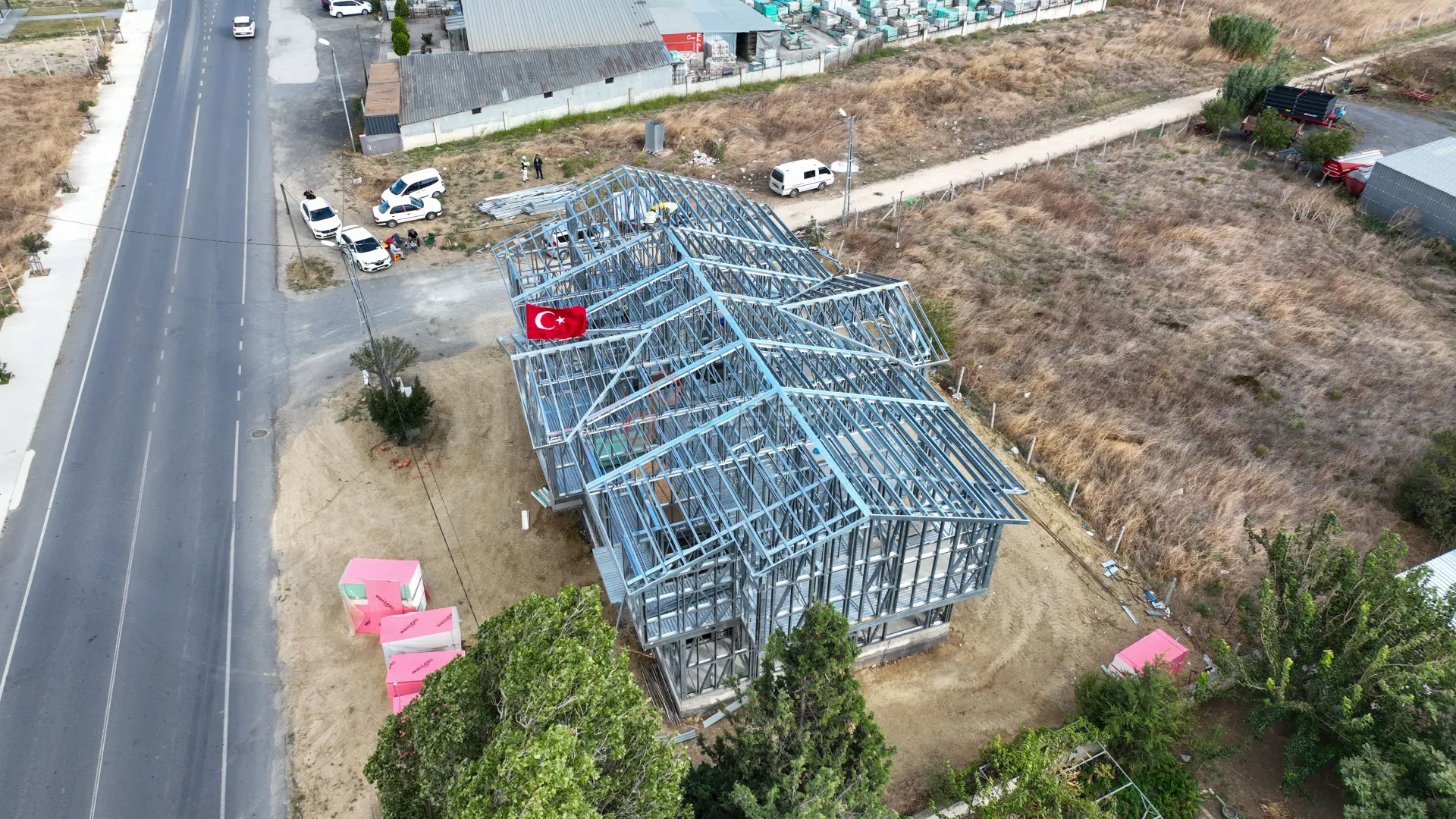 Silivri Selimpaşa Çelik Yapı İnşaat Projesi Profesyonel Drone Çekimi ve Video Prodüksiyonu - 4