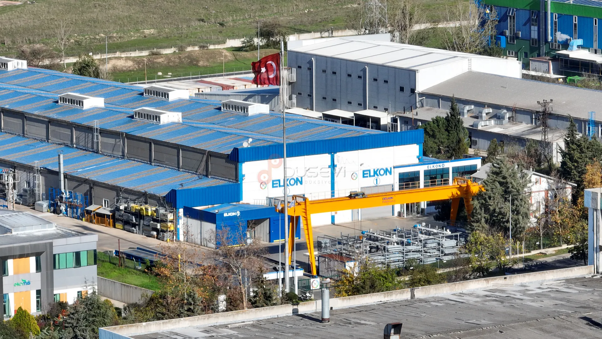 ELKON 1 Üretim Tesisi Çerkezköy: Profesyonel Endüstriyel Drone Çekimi ve Fabrika Tanıtımı - 3