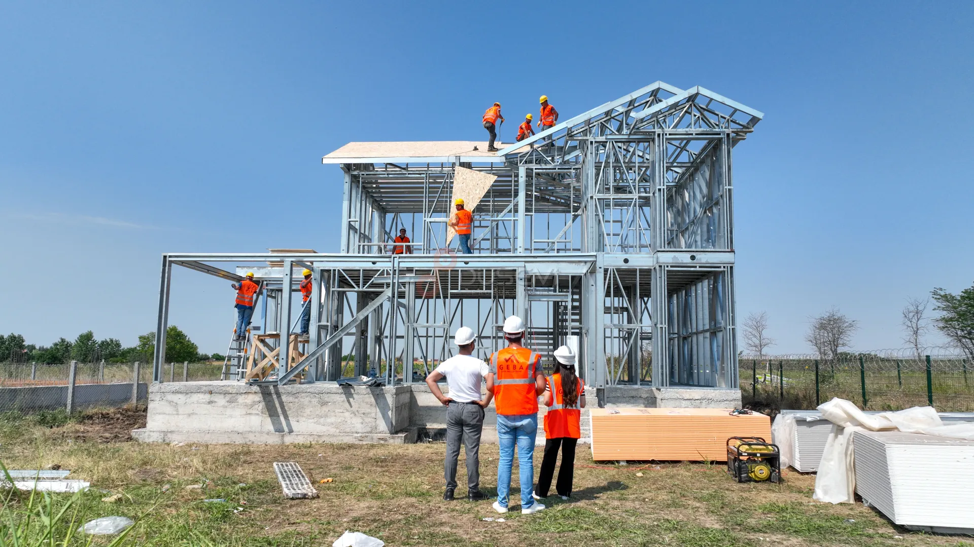 Lüleburgaz Modern Villa ve Bina İnşaat Projeleri Profesyonel Drone Çekimi - 1