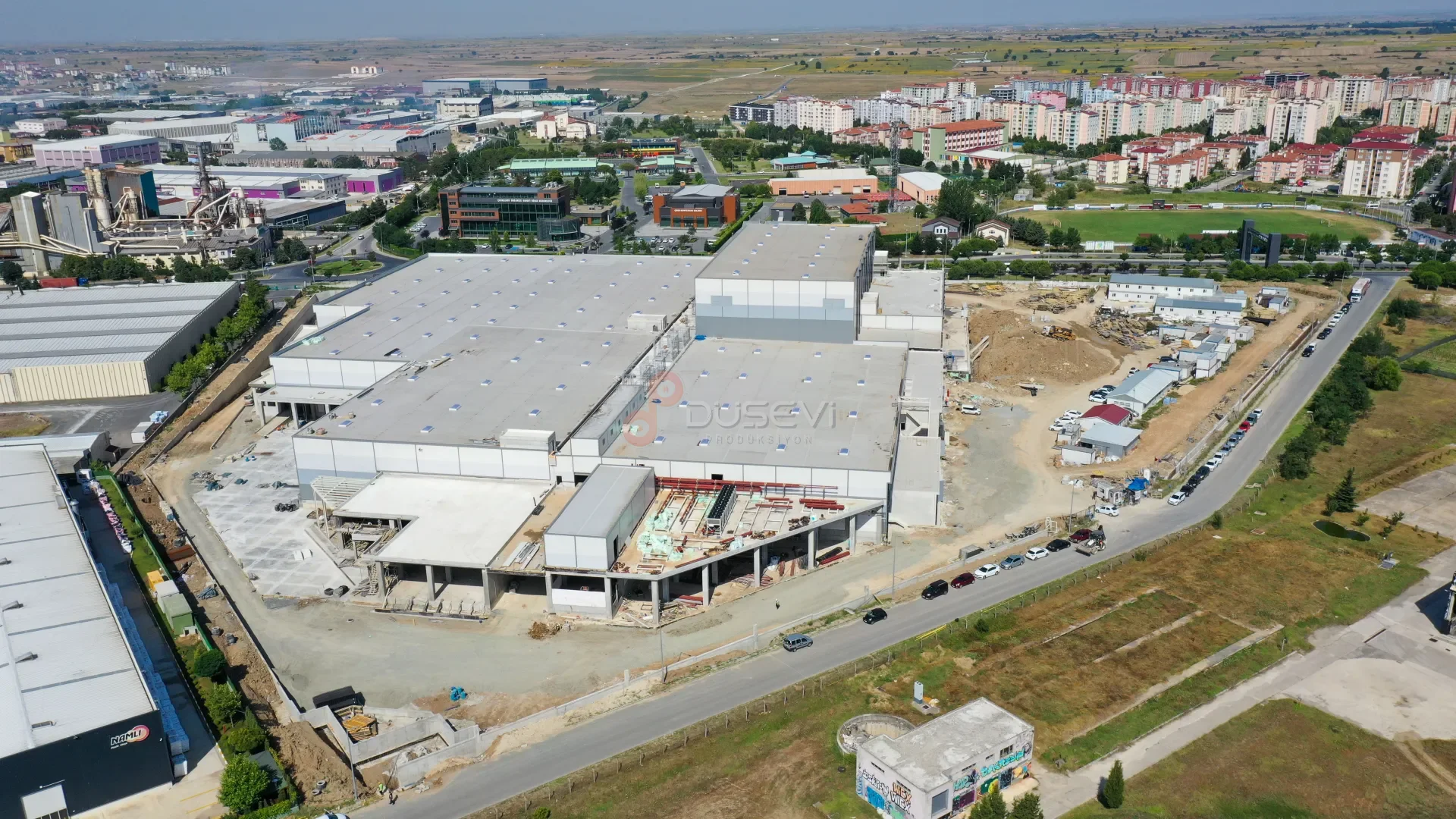 Çerkezköy OSB Fabrika İnşaatı - Profesyonel Drone ile Şantiye Takibi - 7