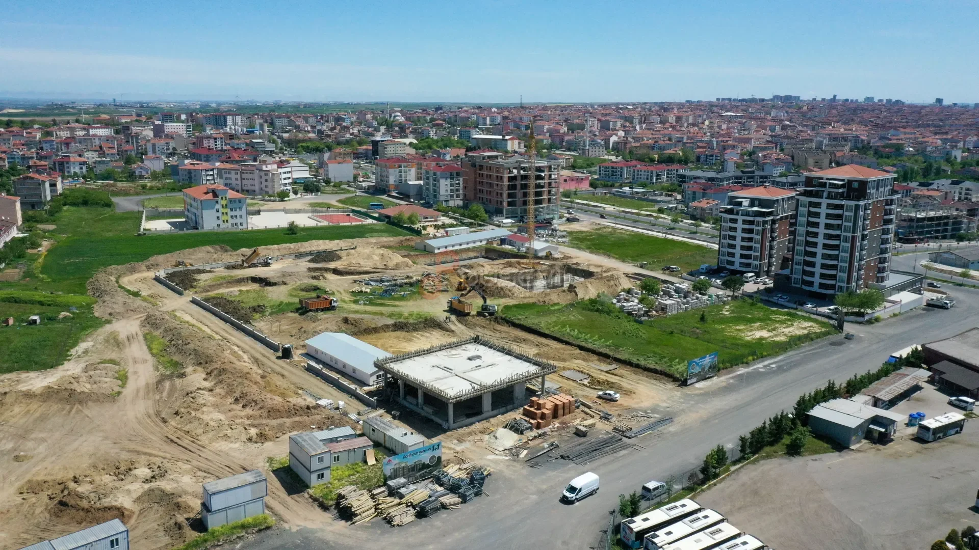 Çorlu İnşaat ve Fabrika Şantiyesi Profesyonel Drone ile İlerleme Takibi - 3
