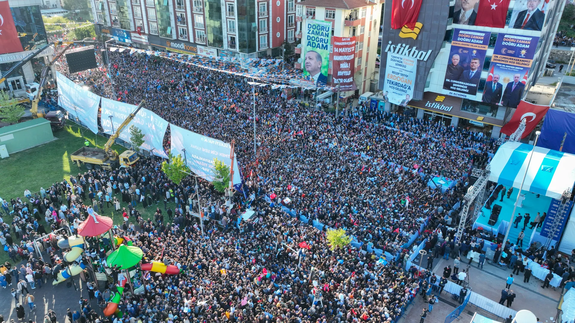 Siyasi Miting Drone Çekimi ve Canlı Yayın Prodüksiyonu | Çerkezköy - Tekirdağ - 3