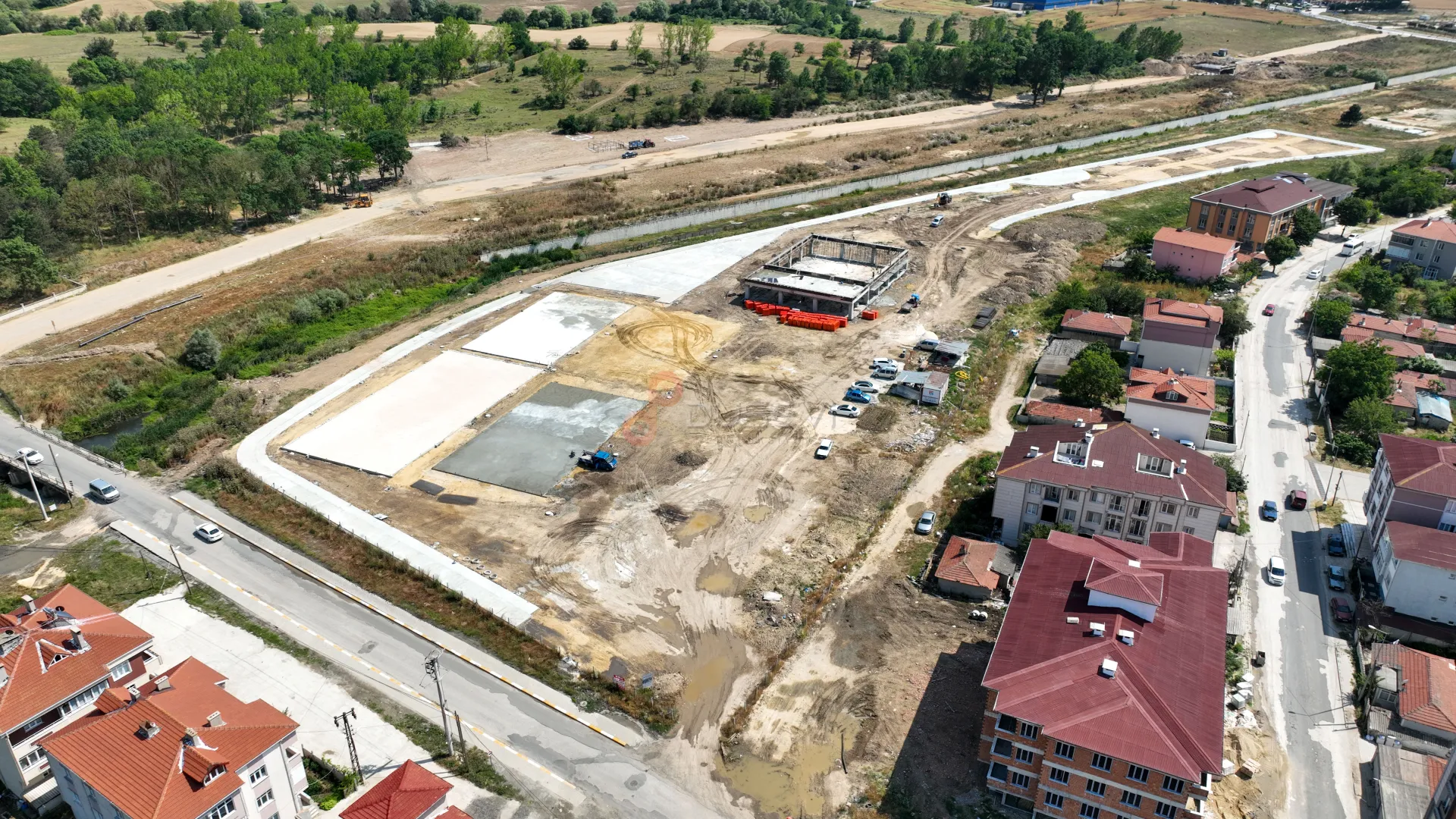 Saray Tekirdağ Kurumsal İnşaat Projesi ve Şantiye Sahası Profesyonel Drone Çekimi - 8