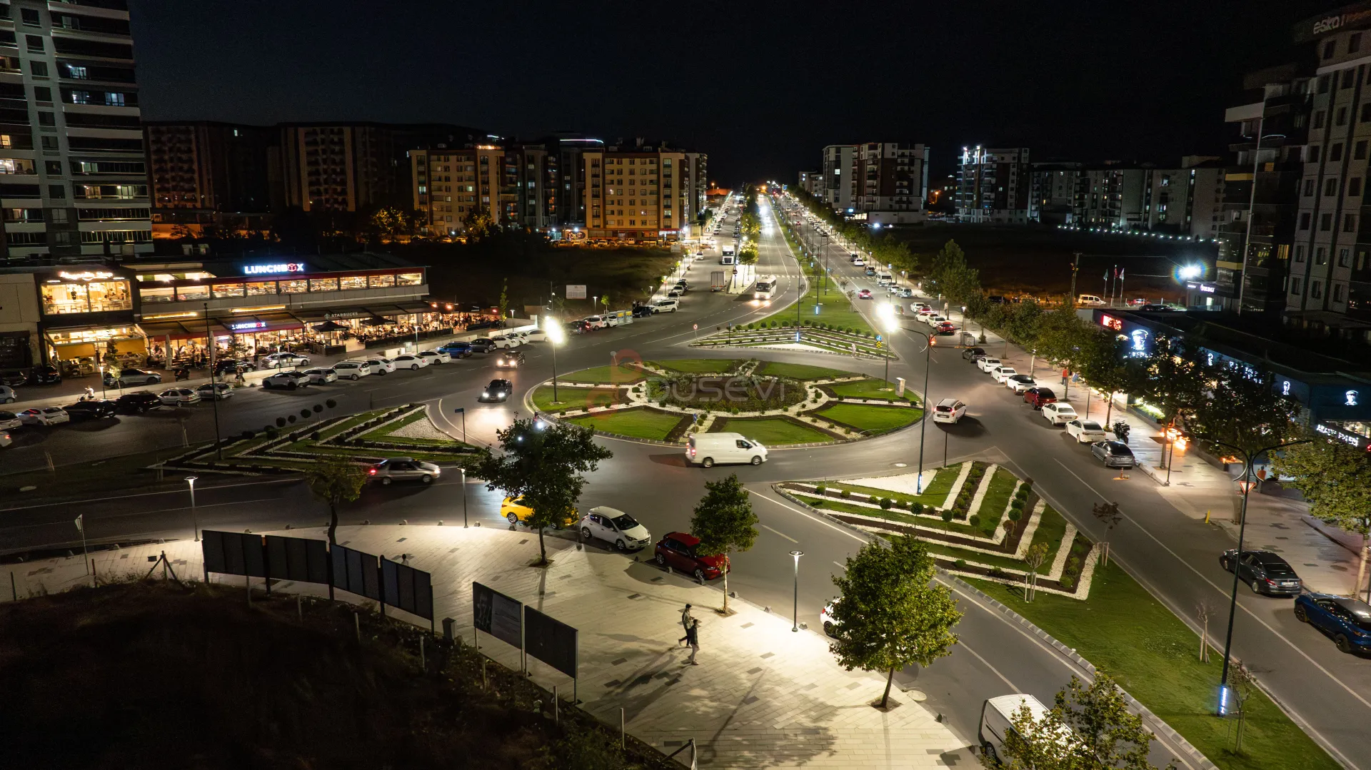 Çerkezköy Narin Caddesi Gece Atmosferi: Profesyonel Şehir ve Cadde Drone Çekimi - 7