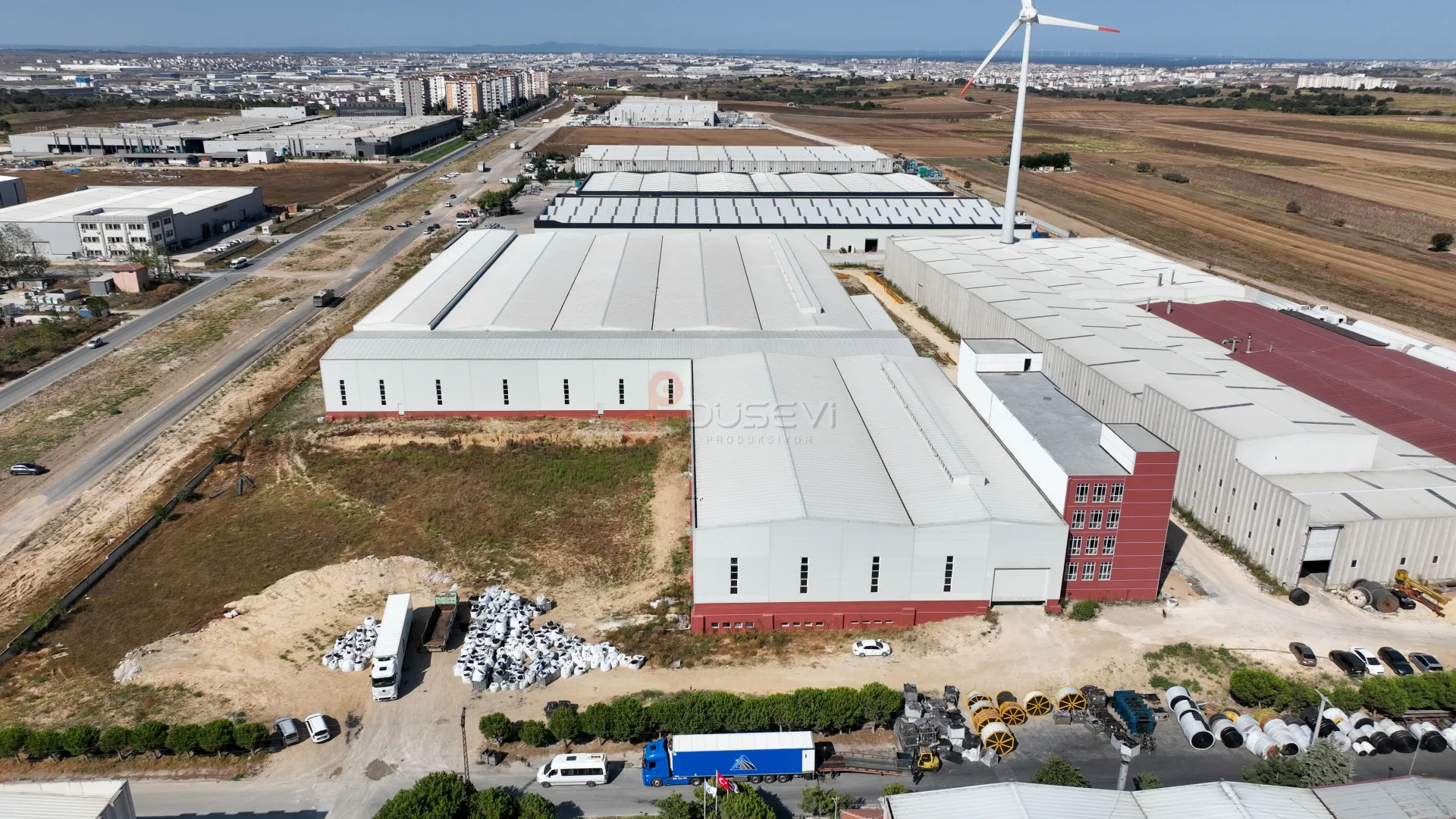 Çorlu Endüstriyel Tesis ve Fabrika Dış Cephe Profesyonel Drone Çekimi - 3