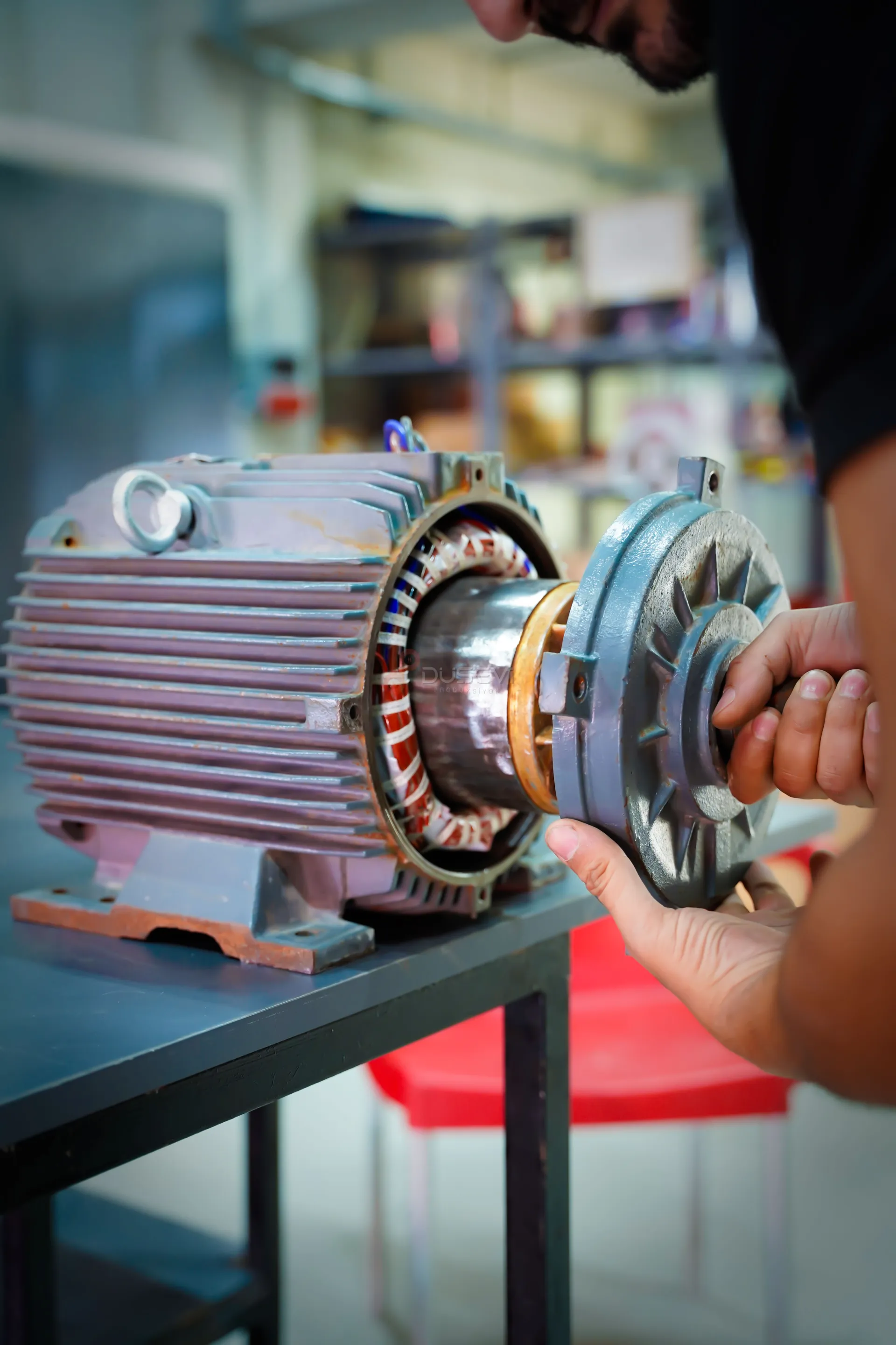 Elektrik Motoru Üretim Tesisleri Profesyonel Endüstriyel Fotoğraf Çekimi ve Tanıtım Prodüksiyonu - 4