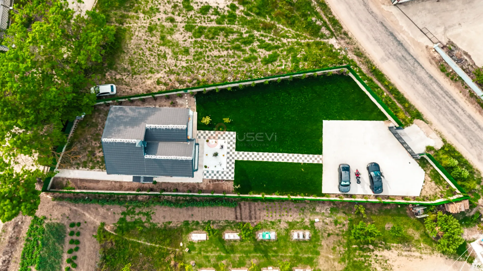 Kırklareli Modern Çelik Yapı Villa ve Bina Projeleri Profesyonel Drone Çekimi - 7